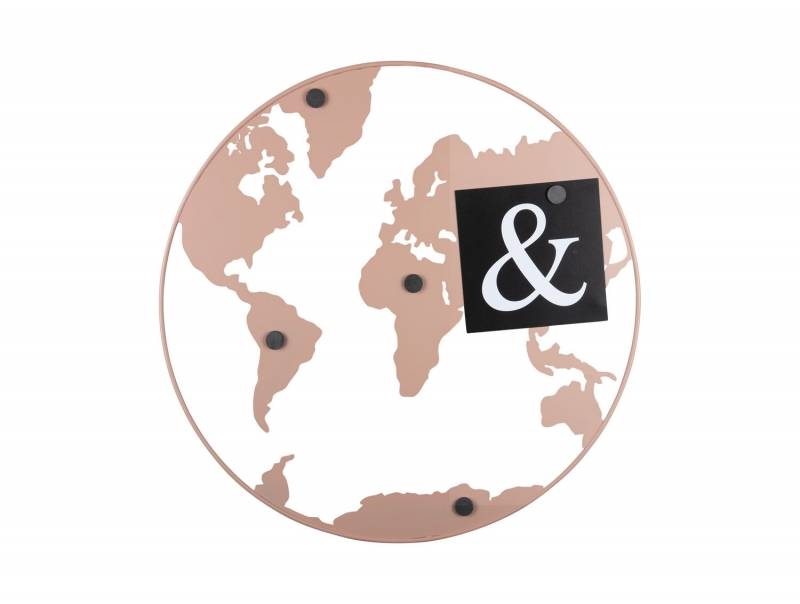 Opslagstavle World Map med magneter &Oslash;50cm lyser&oslash;d