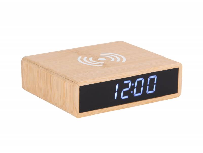 Karlsson Flat LED v&aelig;kkeur 10,6x3,1x8cm bambus brun