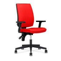 Taktik kontorstol med armlæn rød