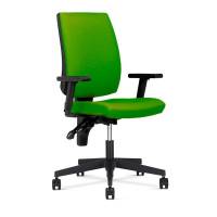 Taktik kontorstol med armlæn limegrøn