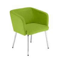 Hello stol med 4 faste ben i stof grøn