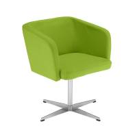 Hello stol med krydsfod i stof grøn