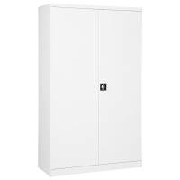 Stålskab med 4 hylder 1980x1200x570mm hvid