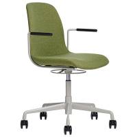 Office konferencestol med armlæn og grøn Medley tekstil