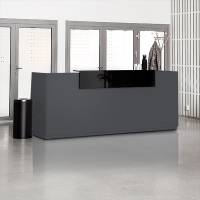 Libra Receptionsskranke komplet med skrivebord 260 cm antracit