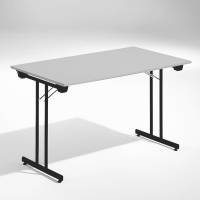 Dinner Style klapbord 120x80cm lys grå med sort stel