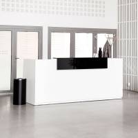 Libra Receptionsskranke med hæve-sænkebord 260 cm hvid