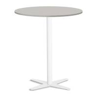 Amy cafebord Ø90cm højde 105cm grå bordplade med hvidt stel