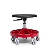 Arbejdsstol All-round lav højde 350-470mm med hjul rød