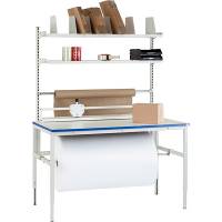 Pakkebord nr. 5 med 2 hylder og aksel 1500x800mm