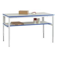 Arbejdsbord med H-stativ og underhylde 1200x800mm