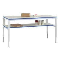 Arbejdsbord med H-stativ og underhylde 1500x800mm