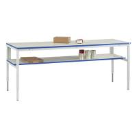 Arbejdsbord med H-stativ og underhylde 2000x800mm