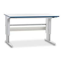 Elektrisk arbejdsbord 1500x620mm med grå laminat bordplade