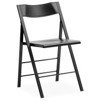 Mini plast klapstol sort med sort stel