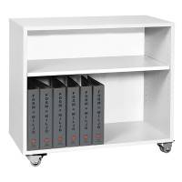 Mora mobilt elevskab med 2 hylder 720x800x400mm hvid