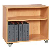 Mora mobilt elevskab med 2 hylder 720x800x400mm bøg