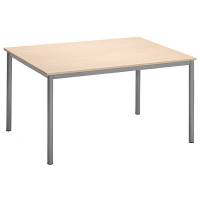 Office kantinebord 120x80cm birk med alugrå stel