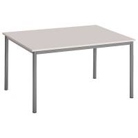 Office kantinebord 120x80cm lys grå med alugrå stel