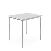 Office elevbord 70x60cm lys grå HPL på alugrå understel
