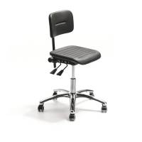Dynamic arbejdsstol med PU-skum lav model sort