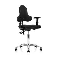 Dynamic arbejdsstol 540-720mm med armlæn og let rullende hjul