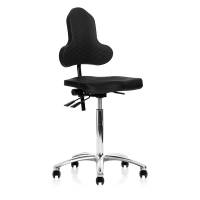 Dynamic arbejdsstol 620-870mm med trægt rullende hjul