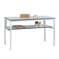 Arbejdsbord med H-stativ og underhylde 1500x800mm