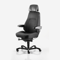 KAB Seating Director 24-timers kontorstol i sort tekstil