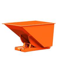 Tipcontainer Std 1100 liter 2000 kg CE-mærket i orange