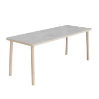 Add Wood bord 180x70cm højde 72cm med lys grå linoleum