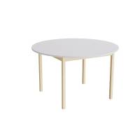 Rundt bord Ø120cm højde 720cm med grå laminat, birk stel