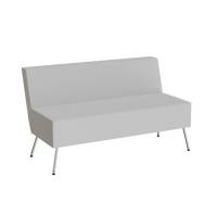 Piece loungesofa 134 cm med metalben og lys grå tekstil