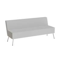 Piece loungesofa 177 cm med metalben og lys grå tekstil