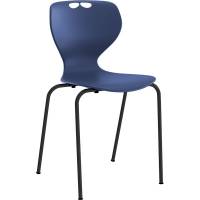 Tarris elevstol med blåt sæde og sort stel