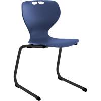 Tarris elevstol med blåt sæde og sort C-stel