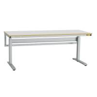 ESD-arbejdsbord ErgoMini med grå HPL bordplade 2000x800mm
