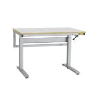 ESD-arbejdsbord ErgoNomi med grå HPL bordplade 1200x800mm