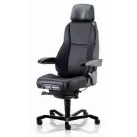 KAB Seating K4 Premium 24-timers kontorstol i sort læder