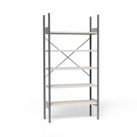 Lagerreol V06 med åben gavl 2100x1000x400mm galvaniseret