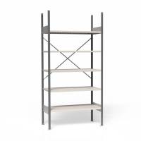 Lagerreol V06 med åben gavl 2100x1000x500mm galvaniseret