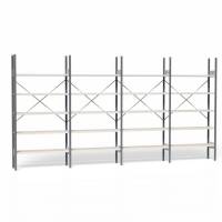 Lagerreol V06 med åben gavl 2100x4000x300mm galvaniseret