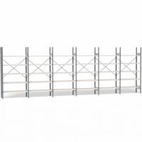 Lagerreol V06 med åben gavl 2100x6000x400mm galvaniseret