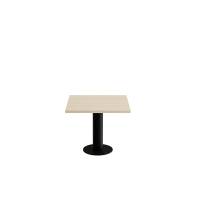 Cirkum bord 60x60cm 50cm høj i birk laminat med sort stel