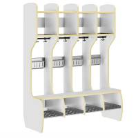 Mons garderobe komplet med 4 pladser hvid