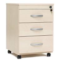 Skuffesektion 585x410x460mm med 3 skuffer birk