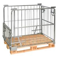 Pallecontainer med åbning på kortside 1000x1200x800mm