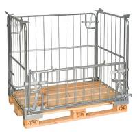 Pallecontainer med åbning på langside 1000x1200x800mm