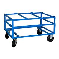 Pallevogn med høj ramme 1200x800mm blå