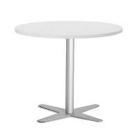 Amy cafebord 735xØ900mm hvid med alugrå stel